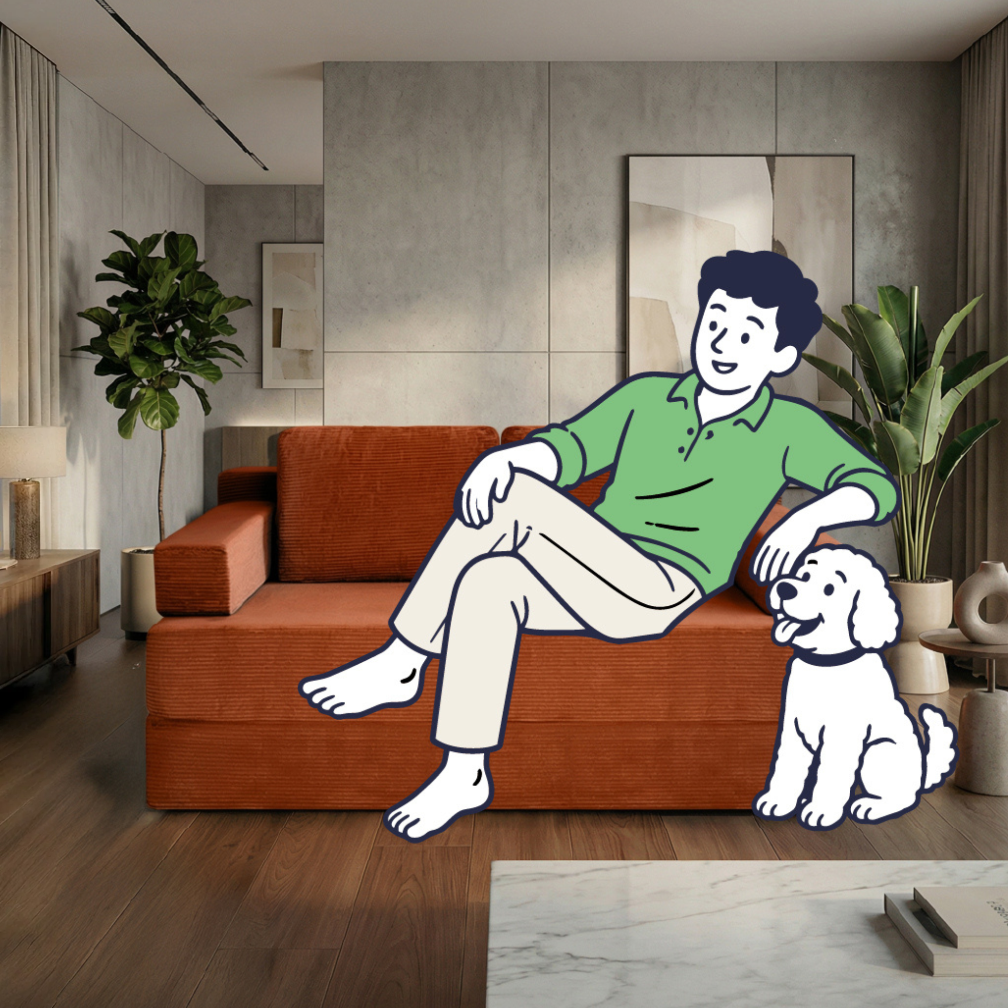 Fold 2-Seater Sofa