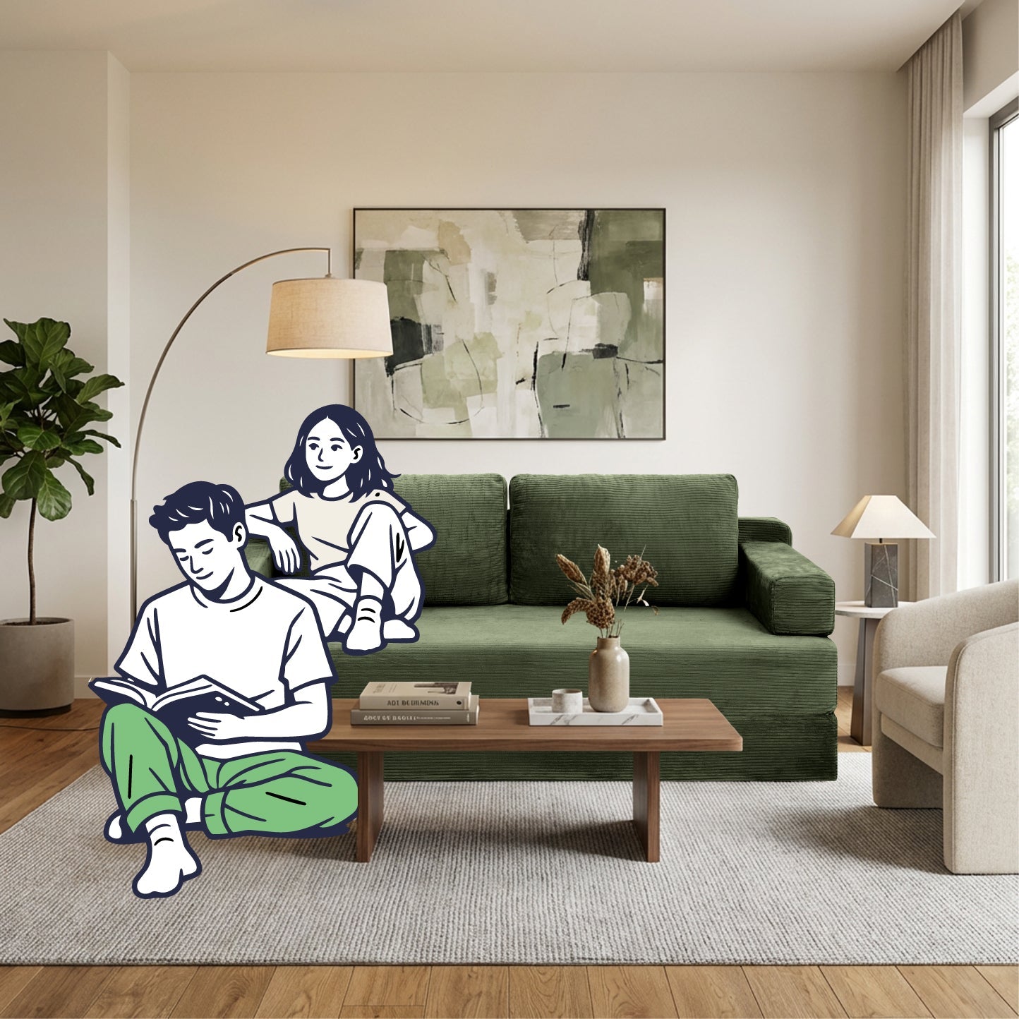 Fold 3-Seater Sofa